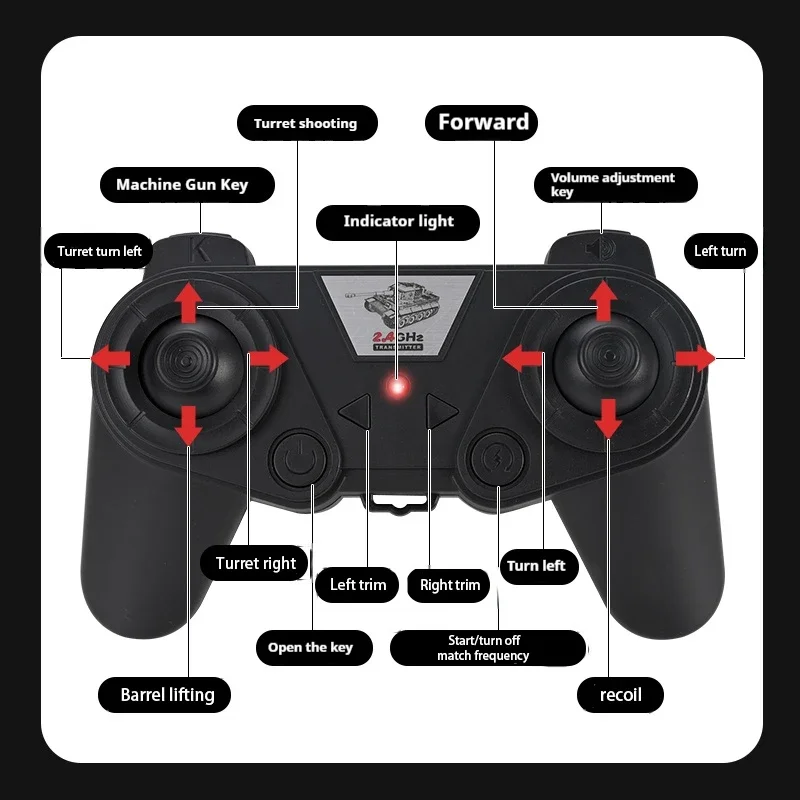 1/24 Taigen Mini RC Carro Armato di Battaglia Tiger I Carro Armato di Controllo Remoto Combattimento A Infrarossi Militare Mini Auto Modello di Veicolo RC Giocattoli Ragazzi