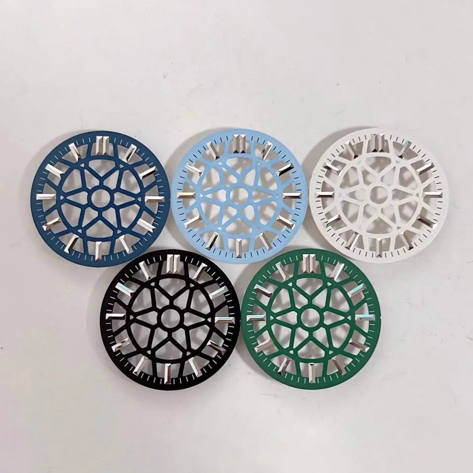 28.5mm Hollow Skeleton Multiple Colors Watch Dial Fit NH70 NH35 NH36 Movement Watch Mod Parts Watch Accessories