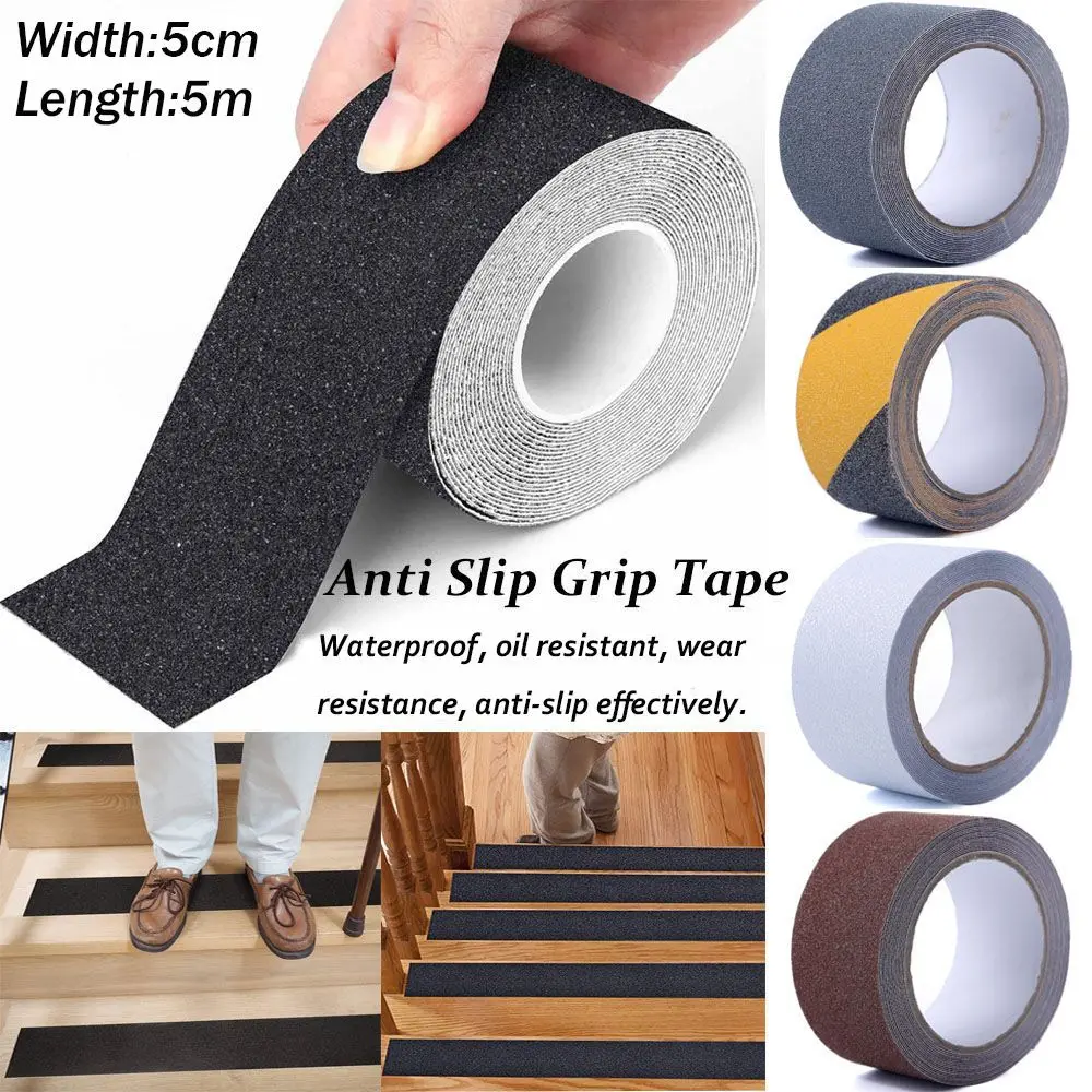 1Roll 5M Non Slip Safety Grip Tape Anti-Slip Indoor Outdoor Stickers Strong Adhesive Safety Traction Tape Stairs Floor