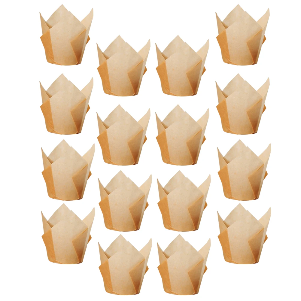 

50 Pcs Cupcake Wrappers Tulip Muffin Liners for Baking Paper Holders Decorative