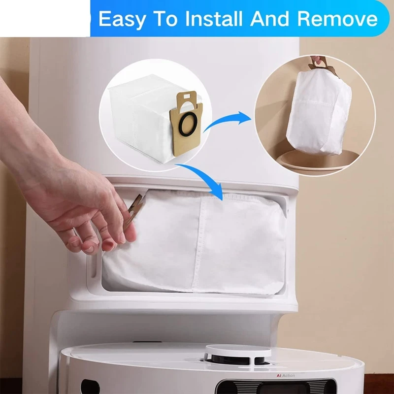 Accesorios de Robot aspirador, piezas de repuesto, bolsas de polvo para Xiaomi Dreame L10S Ultra, 9 piezas