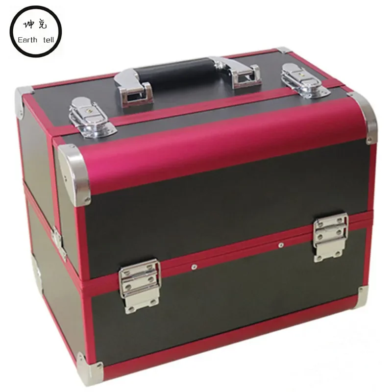 Aluminum Frame Cosmetic Bag Suitcases Makeup Beauty Professional Multi Function Cosmetology Tattoo Eyebrow Travel Manicure Case