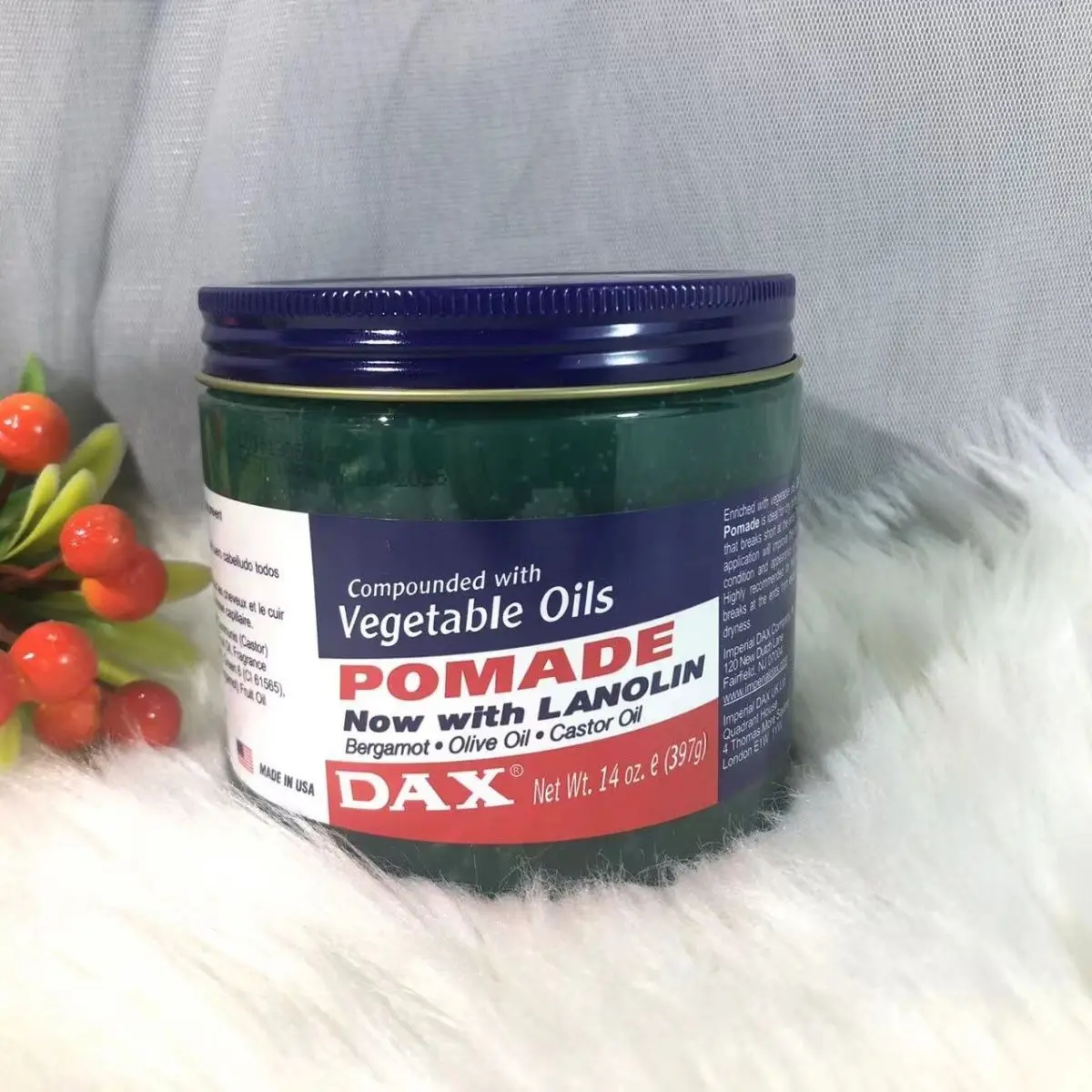 Aceite de crema de cera para el cabello Dax, pomada para la salud, Oliva, verdura, Max Car, 397g, 1 unidad