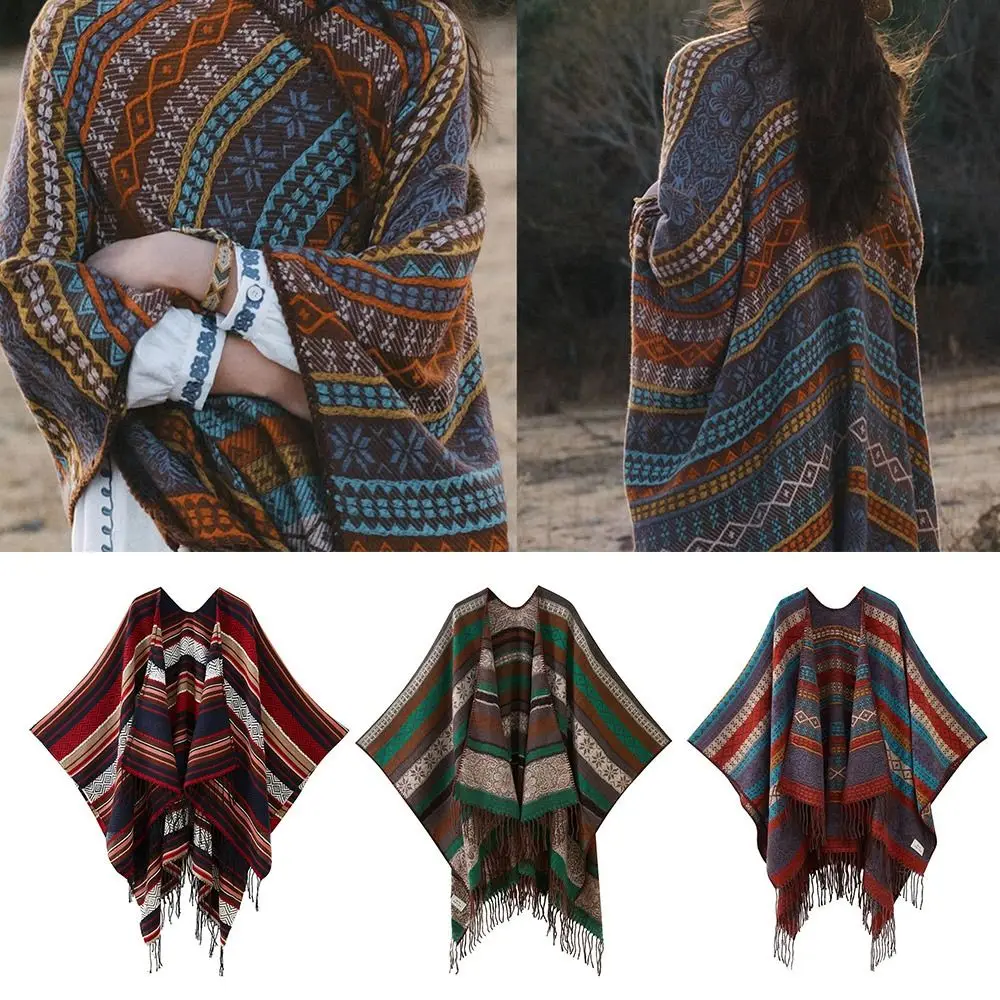 

Ethnic Style Spring Summer Tassel Shawl Sun Protection Sunscreen Temperament Cardigan Thin Outwear Shoulder Tourism Vacation