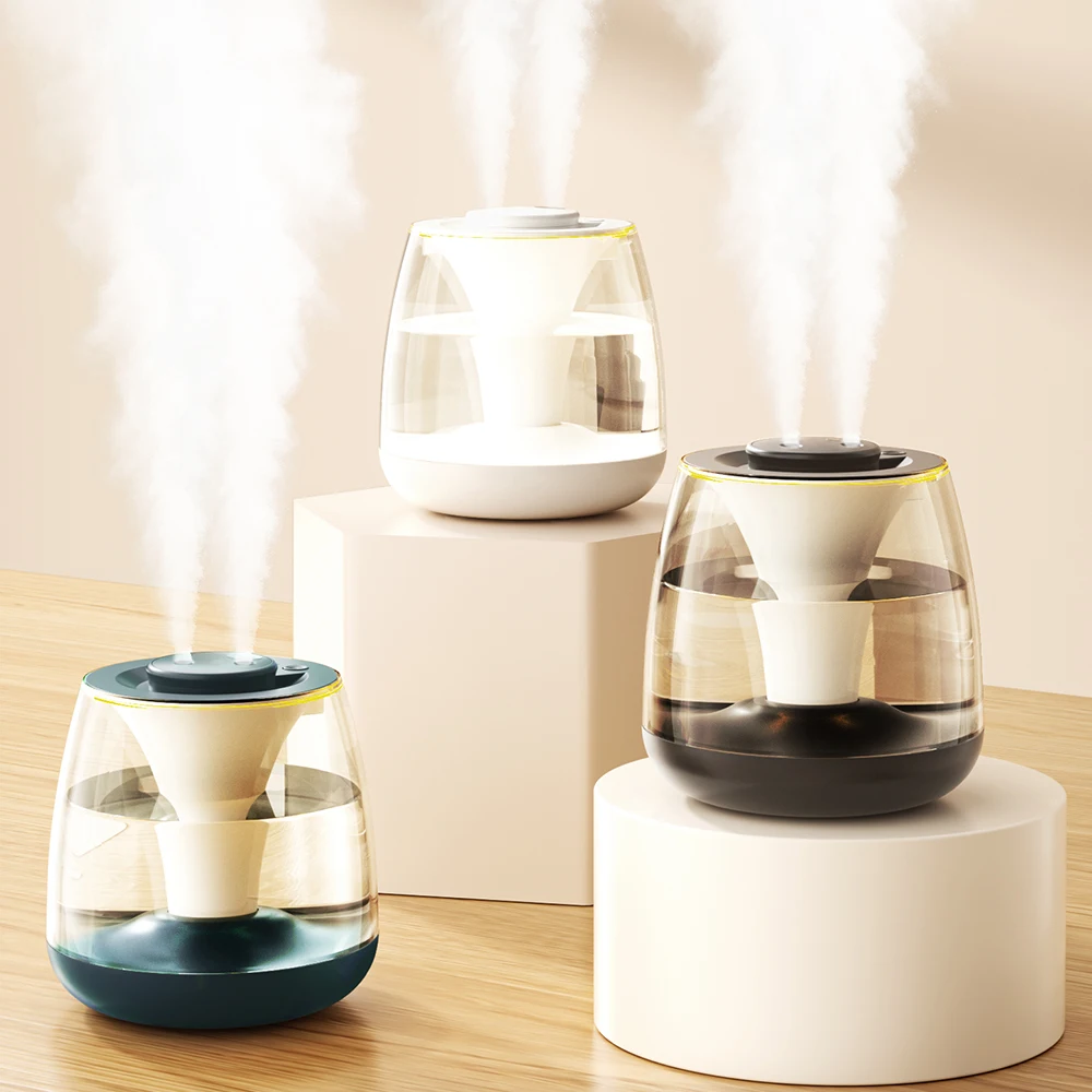 Dual-Spray Haushalts-Luftbefeuchter mit großem Nebel, leiser Schlafzimmer-Luftbefeuchter, 3000ml großes Fassungsvermögen, zweistufiger Nebel-Luftbefeuchter – Detail 6