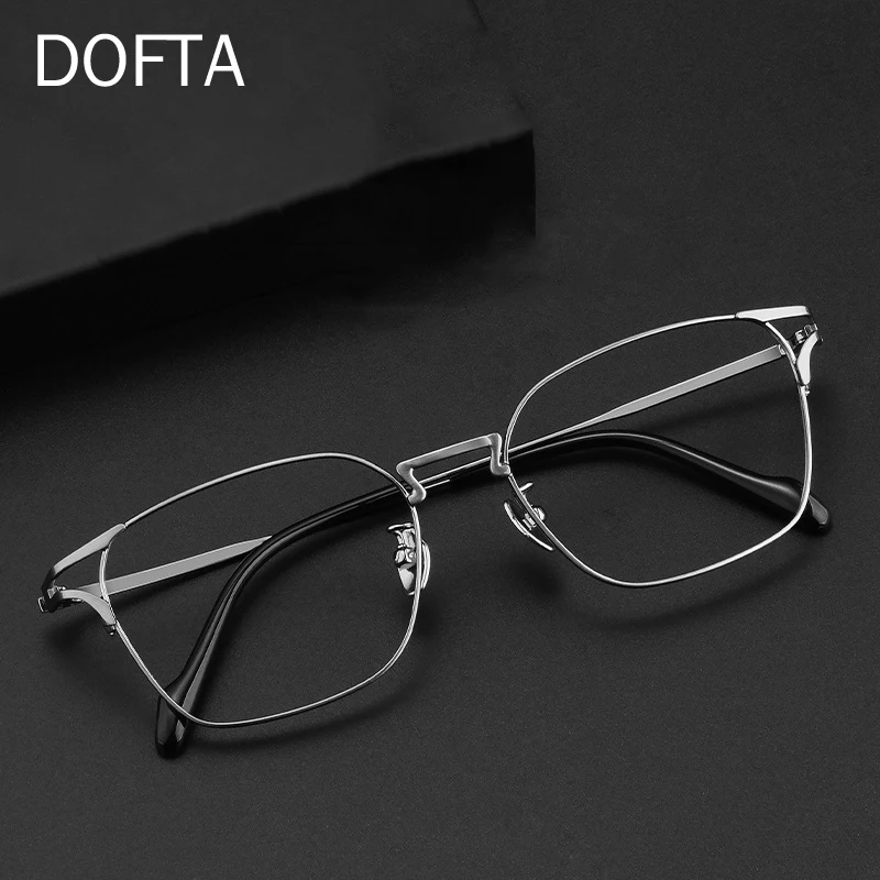 

DOFTA New Pure Titanium Large Eyeglasses Frame Men's Prescription Full Frame Business Myopia Glasses Frame 50025