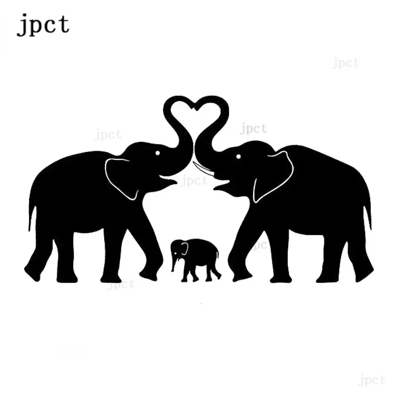 CMCT auto parts elephant family love fashion decoration vinyl waterproof sticker 17cm * 9.2cm