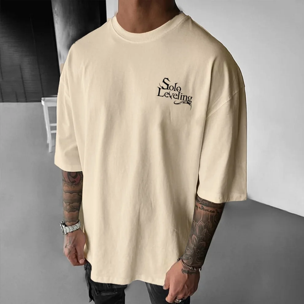 Anime Solo Leveling Oversize Graficzne Koszulki Męskie Y2k Damskie Bawełniane Krótkie Rękawy T-shirty Bawełniane Codzienne Topy Letnia Odzież Uliczna Marka