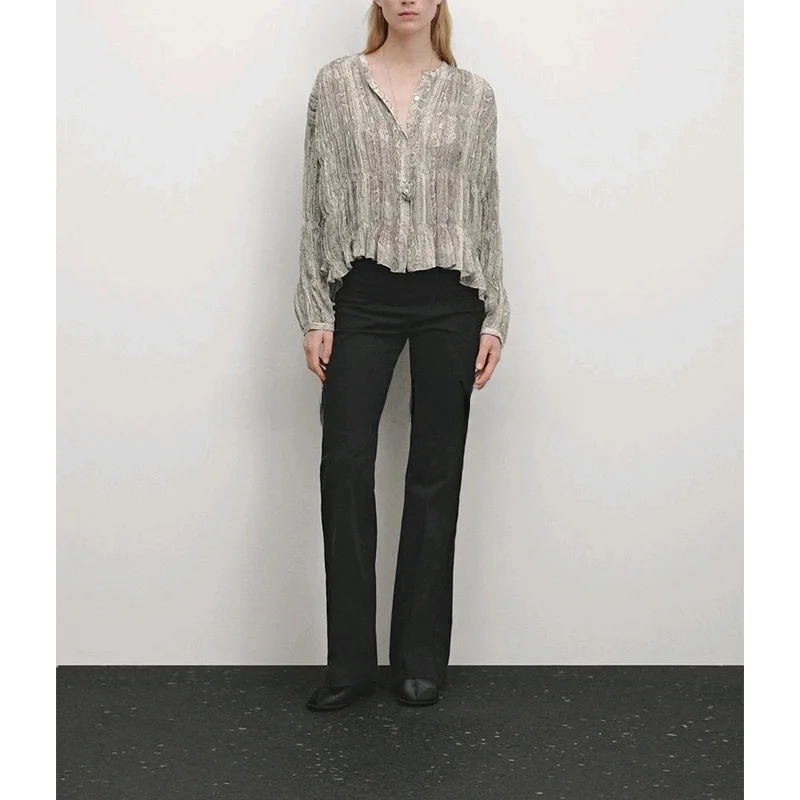 

Casual Snake Print Long Sve round Ne irt Women's Spring Summer New Sle Drifting Top Comfortable Commute Loose Fit Po...