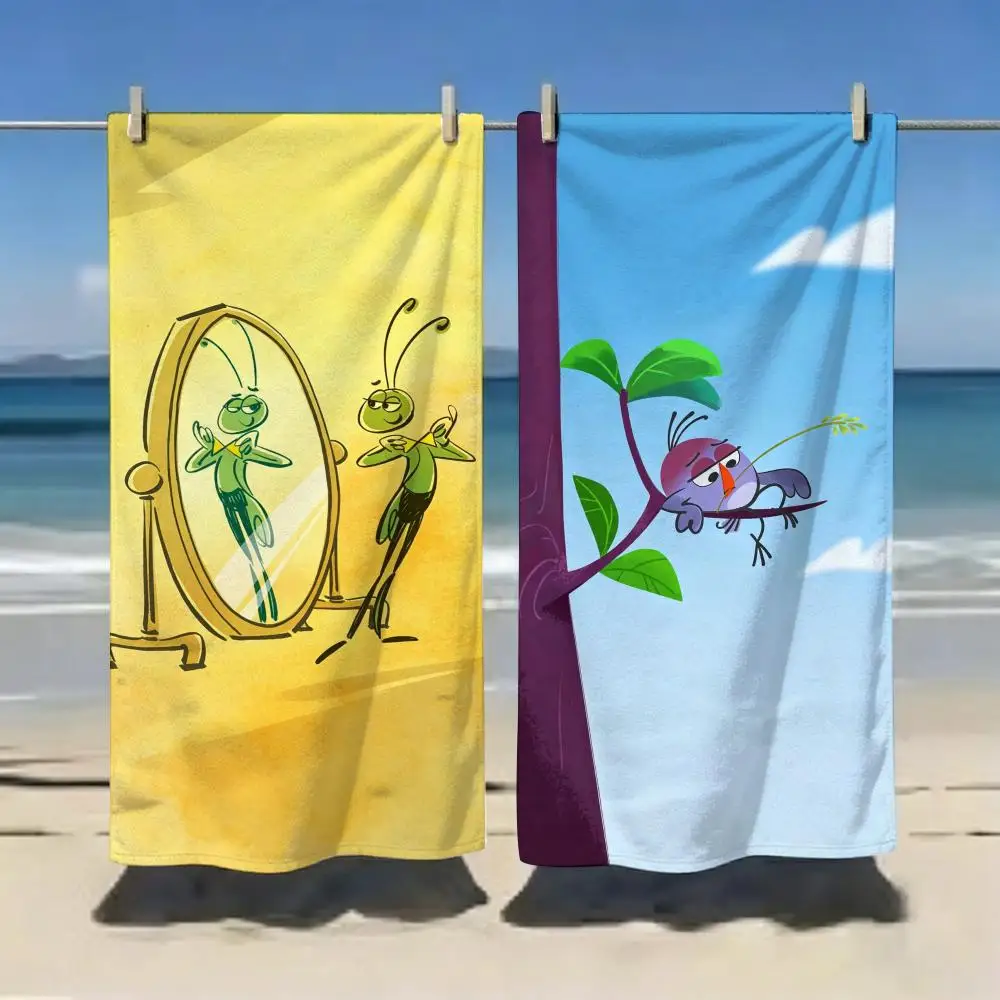 Kids Cartoon P-Poop Spring and The Others Towel Microfiber soft Beach Towel for Travel Fitness Sauna Bathing Camping