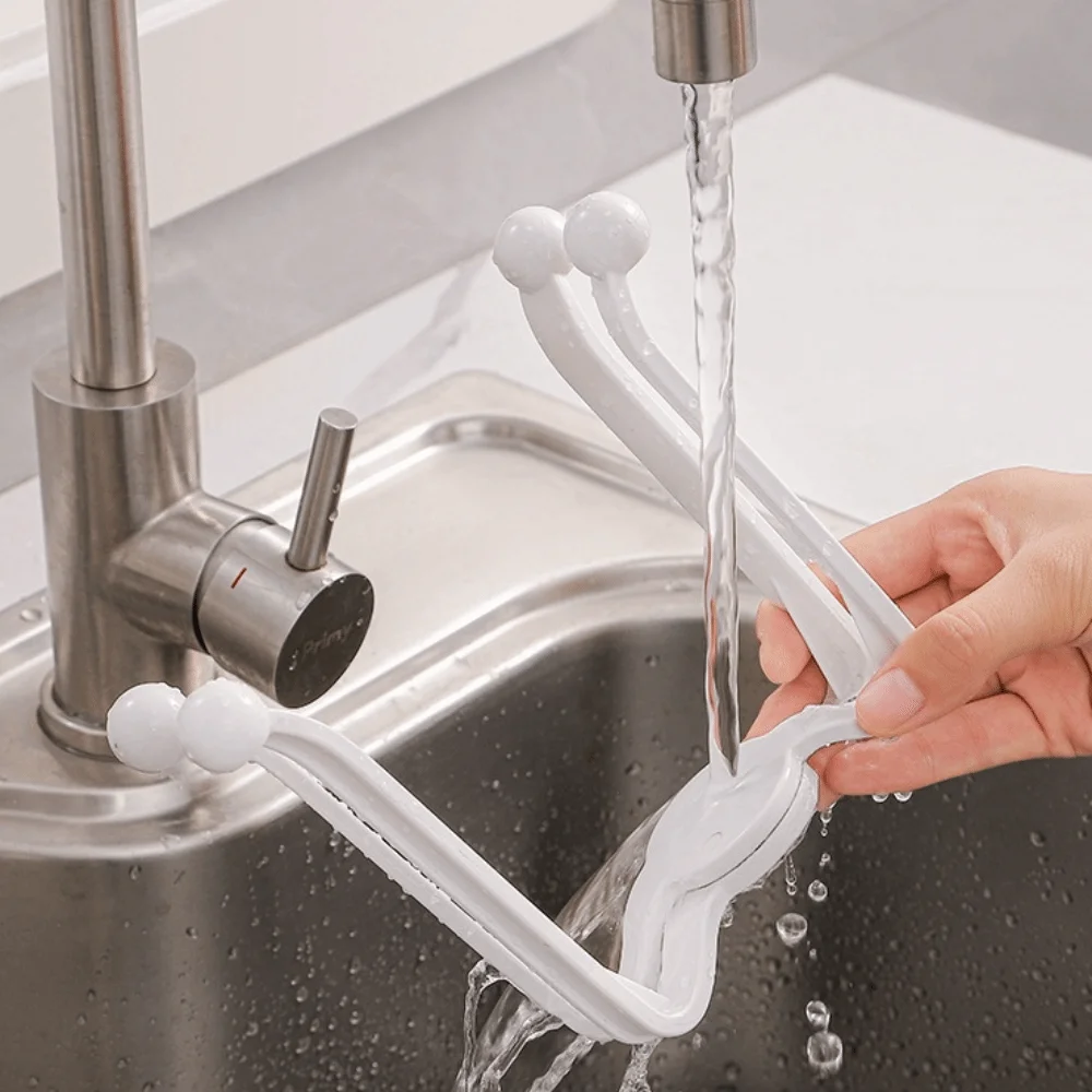 

New Plastic Kitchen Sink Strainer Anti-Clog Open Storage Sink Drain Rack White with 50 Filter Mesh Sink Filter Screens Home Use