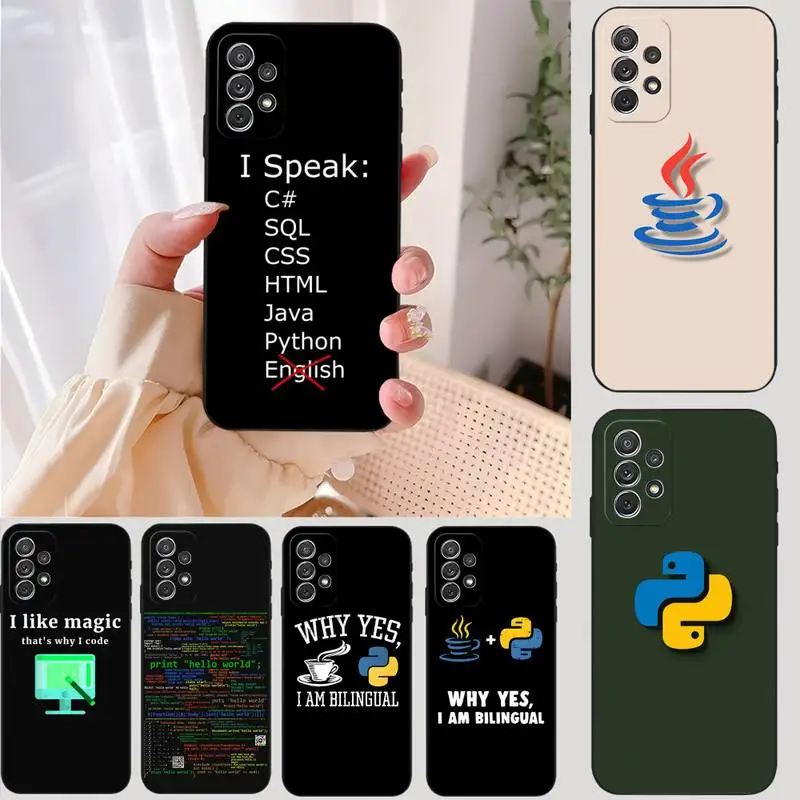 Programming Languages Phone Case For Samsung S22 S23Ultra S30 S21 S20 S10 E Plus Ultra Lite S21Fe S9Plus Fundas Shell Cover