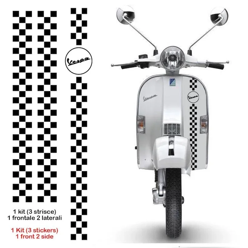 For Adhesive vespa strip squares various colors pvc contoured 1 - 3 strips sticker strip vespa cropped print pvc