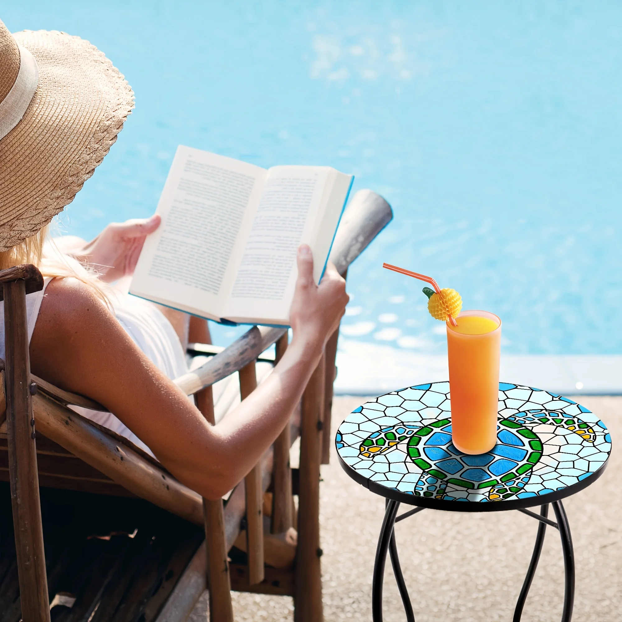 

Уличный приставной столик, круглый акцент для патио, комнатный торцевой завод, металлический журнальный чайный столик для двора, крыльца, сада, патио, гостиной, спальни