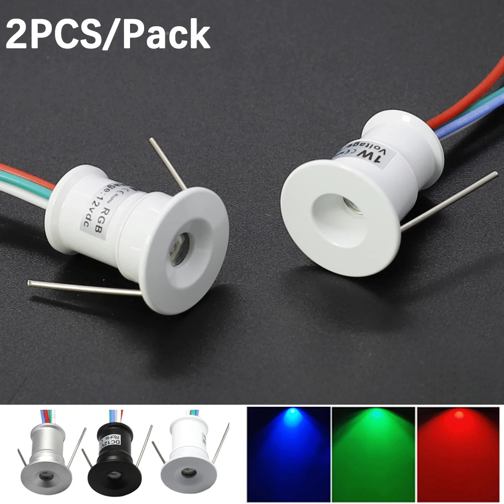 

1W RGB Led Spot Light 12V Home Mini Spotlight Recessed Ceiling LED Foco Downlight For Stage Bar Party Red Green Blue Down Light