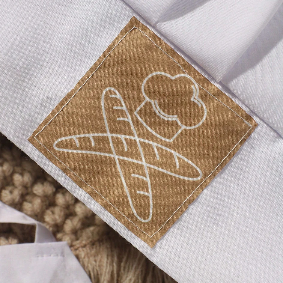 Ylsteed Newborn Chef Set for Photo Shooting Baby Boy Photo Props Bread Print Newborn Picture Idear Infant Photography Outfits