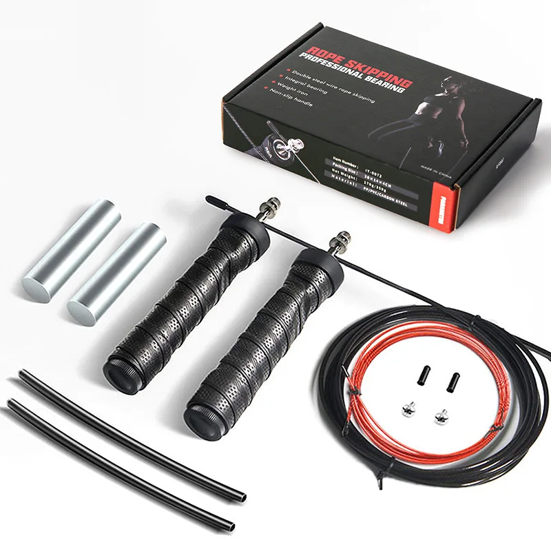 

Wire Jump Rope Crossfit Skipping Ropes Pro Ball Bearings Anti-Slip Handles Sports Weighted Training