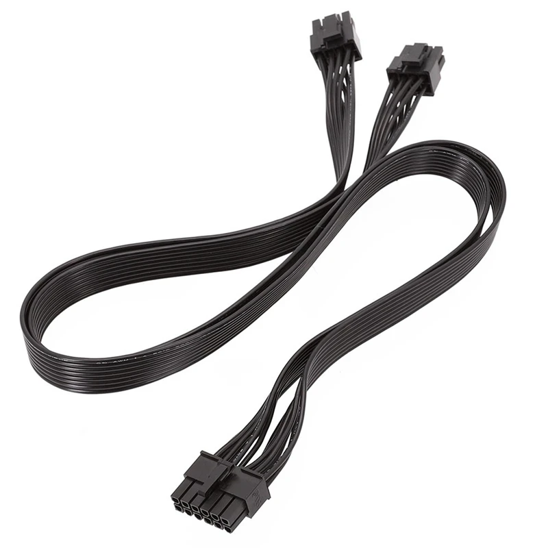 

2X PSU Graphics Card Line 12Pin To Dual 8Pin(6+2) PCI-E Modular Power Cable For Seasonic P-860 P-1000 X-1050 (60Cm)