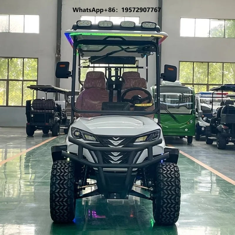 Luxury Design 6 Seater Electric Golf Cart Golf Courses Resorts Scenic Area Sightseeing Golf Buggy
