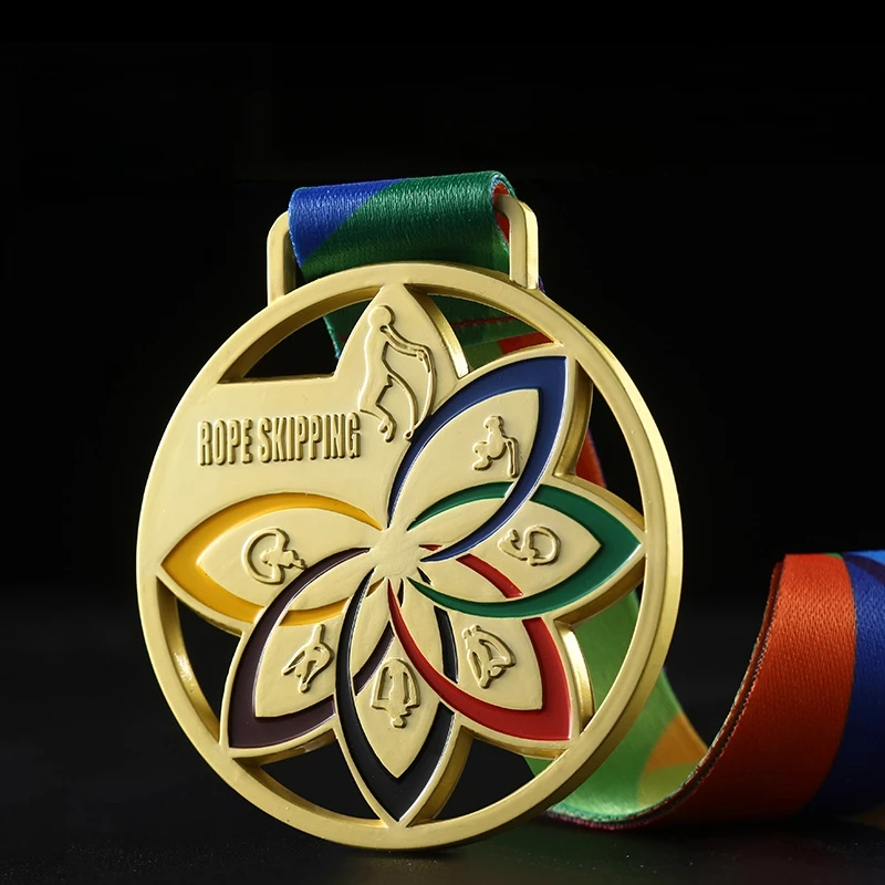 Rope Skipping Competition Medals, School Sports Meeting Commemorative Medals, Gold, Silver and Bronze.