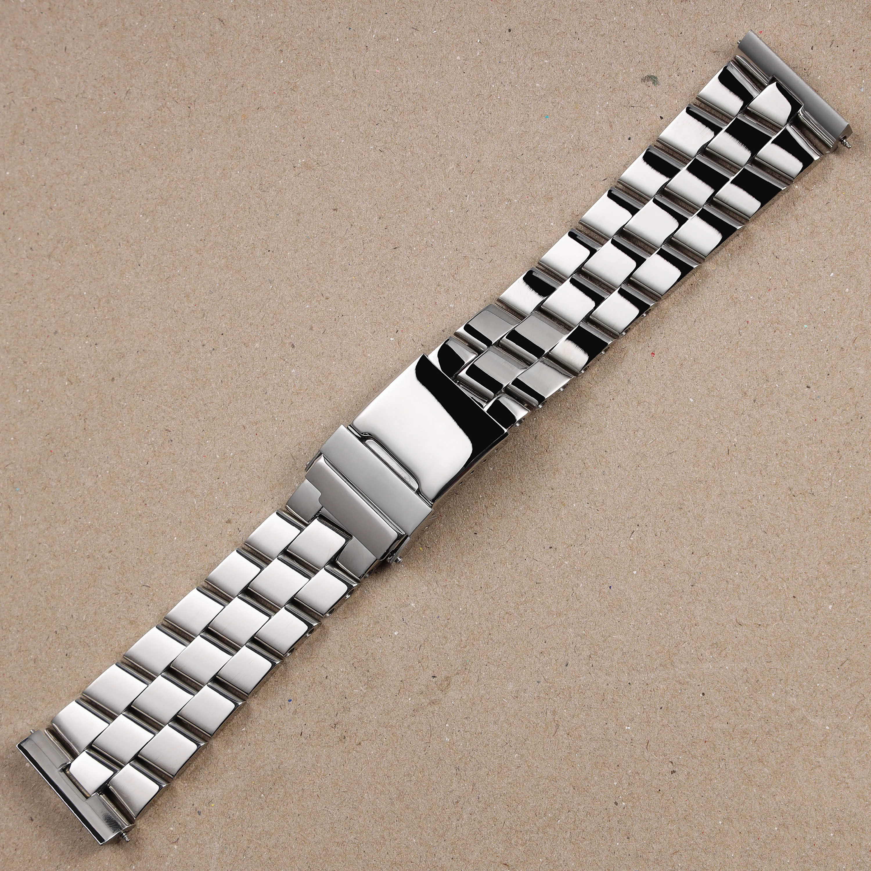 24mm Brushed Polished Silver Solid Stainless Steel Watchband For Breitling Super Ocean Avenger Watch Strap Bracelet