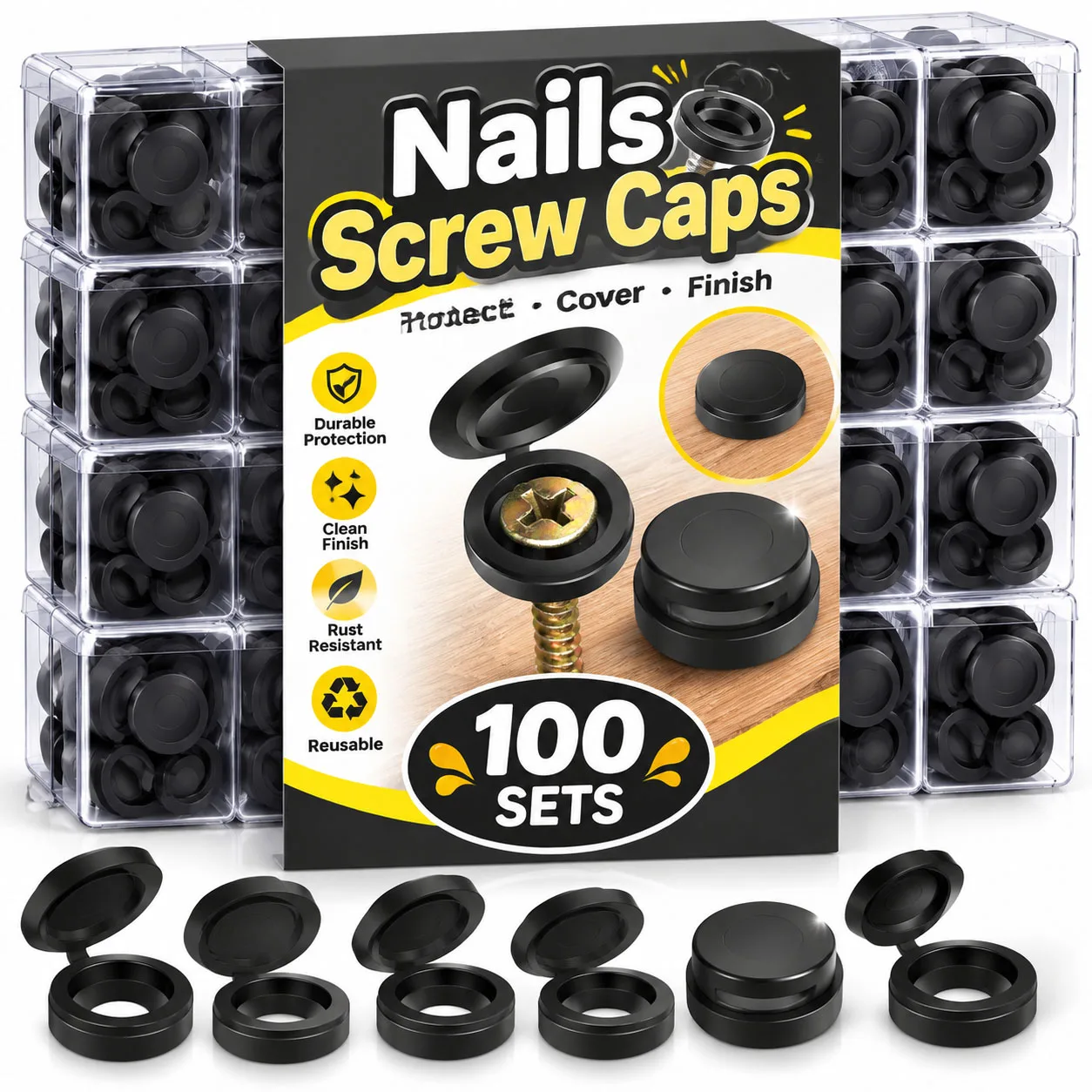100pcs Allen Screw Cap Cover Plastic Protective 7 Colors Phillips Decorative Cross Nails Folding Anodized Auto Autorocker Boat