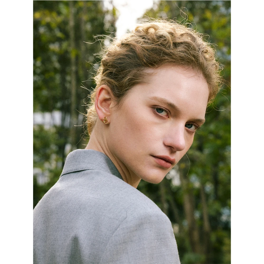 Yhpup Stylish Unique Stainless Steel Circle Geometric Personality Stud Earrings PVD Plated Daily Young Charm Jewelry Wholesale