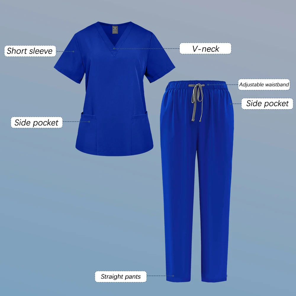 Anti-Falten-atmungsaktive klinische Arbeitskleidung, Krankenhaus-Bekleidungsuniformen, leicht zu waschendes medizinisches chirurgisches Set, Krankenhauskleidung für Frauen und Männer