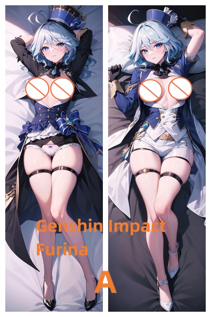 

Dakimakura Anime Pillow Case Genshin Impact Furina Double-sided Print Of Life-size Body Pillowcase Gifts Can be Customized