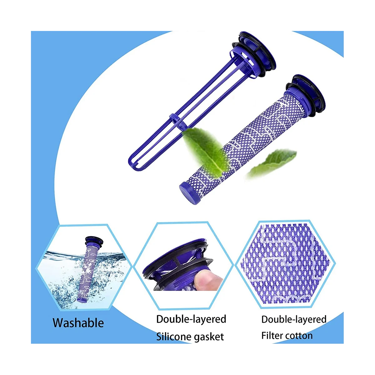 ชุดแผ่นกรองมอเตอร์ HEPA โพสต์ V8 V7และเครื่องบดกาแฟกรองก่อนสำหรับ V7 V8สัตว์