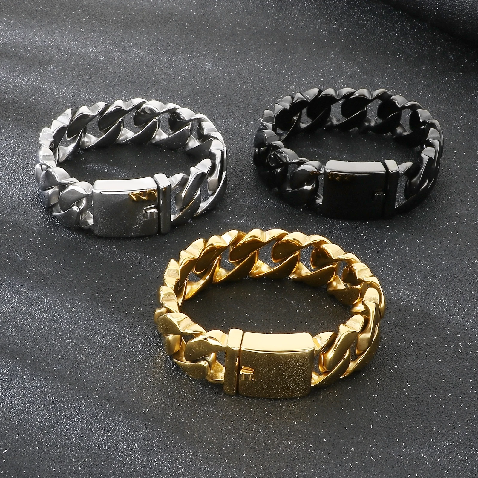 Fongten - Cadena Cubana Ancha - Men'S Accessories Affordable reseña y precio
