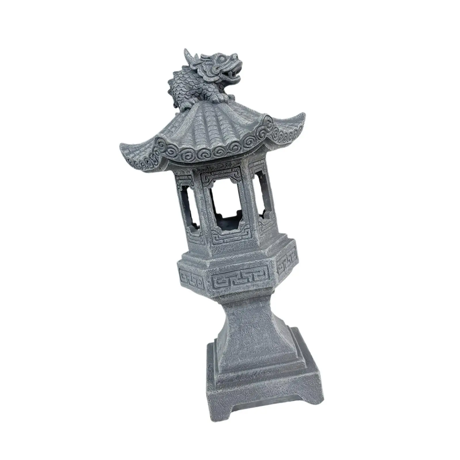 Solar Pagoda Lantern with Lantern Garden Statue Pagoda Garden Decor Garden Lantern for Porch