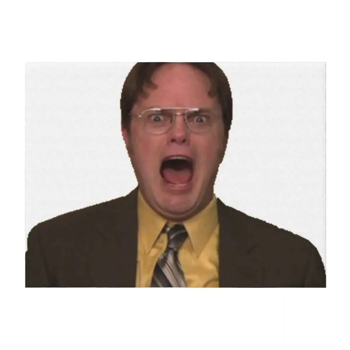

Dwight Schrute Screaming Throw Blanket Luxury Thermals For Travel Picnic funny gift Blankets