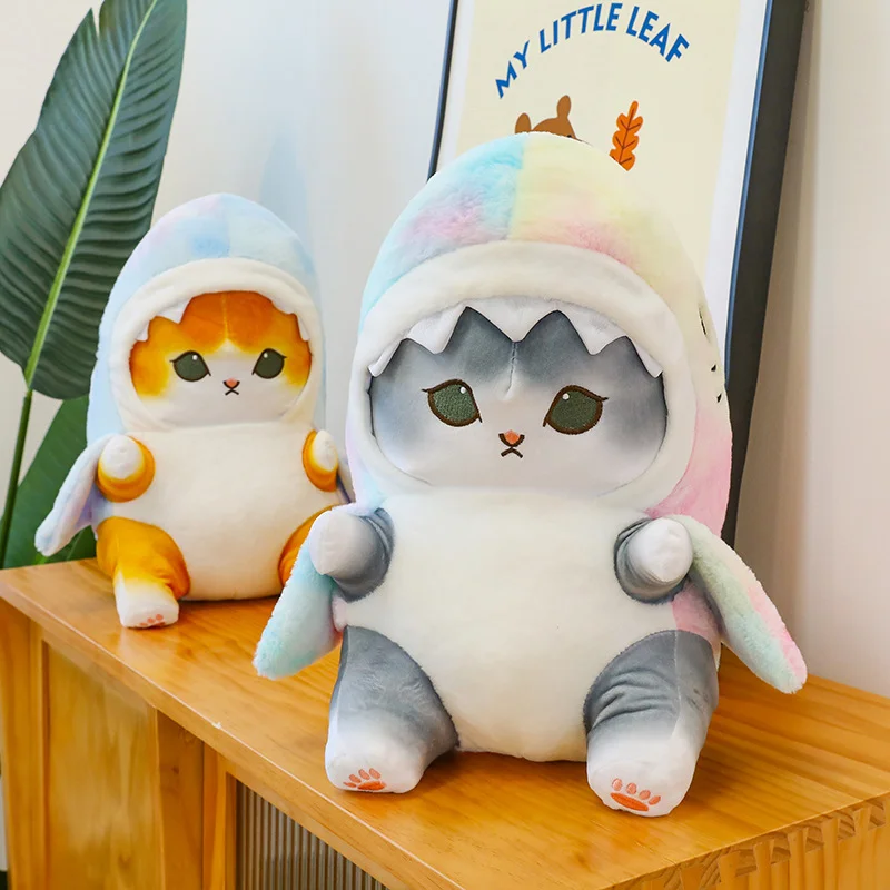 New Shark Cat Doll Childrens Shark Plush Toy Cushion Kitten Cartoon Body Pillow Sofa Pillow Birthday Gift for Men and Women
