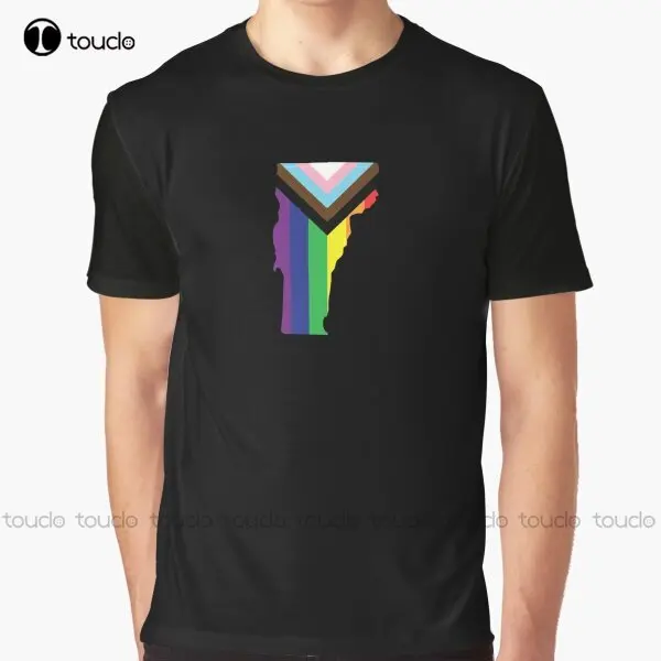 Vermont Pride Flag State Pride Flag Graphic T-Shirt Custom Aldult Teen Unisex Digital Printing Tee Shirts Christmas Gift Xs-5Xl