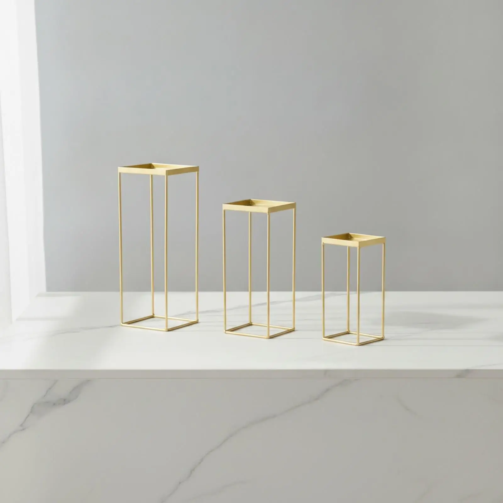 Gold Decorative Cake Display Stand Iron Pedestal for Pastry Serving Party Centerpiece