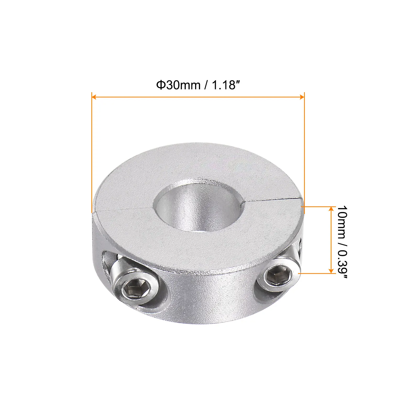 2/4Pcs Double Split Shaft Collar For 6-25mm Shaft Set Screw Clamp-on Collars For Stoppers Position Hold Timing Pulleys Machine