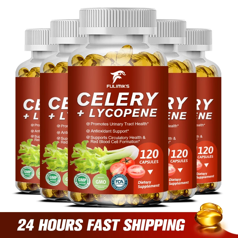 Organic Celery Seed and Lycopene Capsule Adult Joint Dietary Supplement Reduce Uric Acid Promote Urination Relax Joints