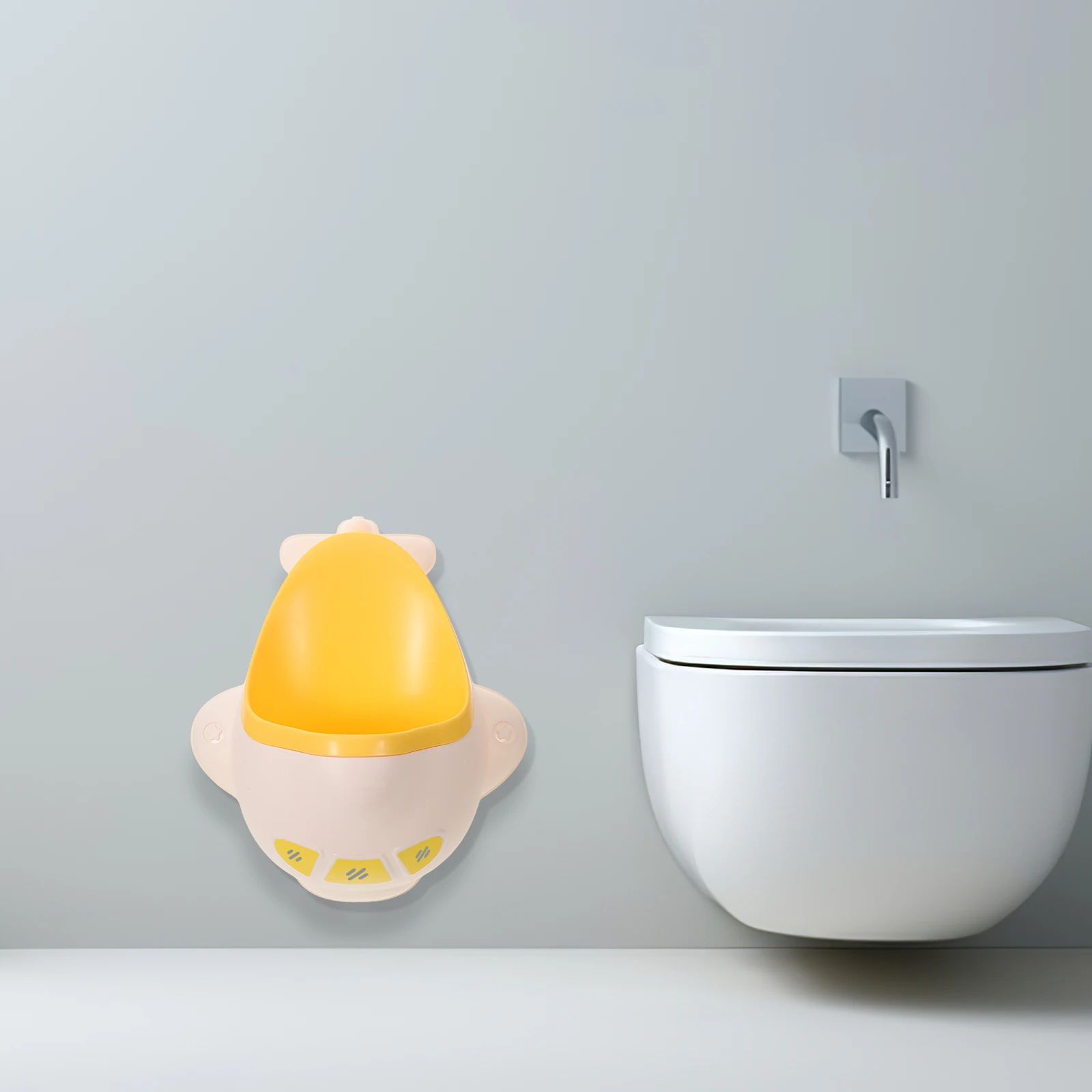

Baby Boy Urinal Yellow Cartoon Toddler Training Potty Standing Pee Large Capacity Anti Skid PP Material Boys Toilet Urinal