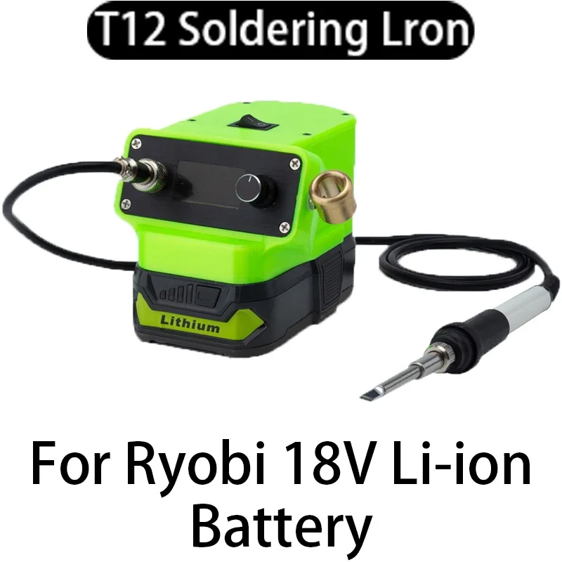 

T12 soldering station iron for Ryobi 18V ONE+ Li-ion battery DIY electric digital soldering station modified circuit board