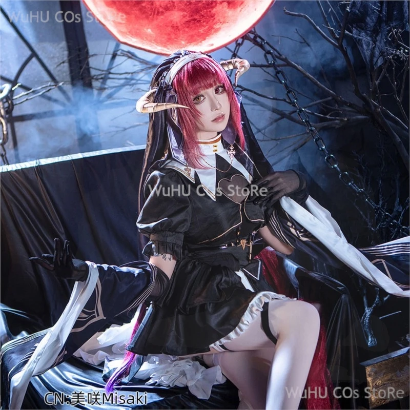 Houshou Marine Cosplay Anime Hololive Vtuber YouTuber Costume  Sexy Nun Dress Lolita Halloween Christmas For Girls Customized