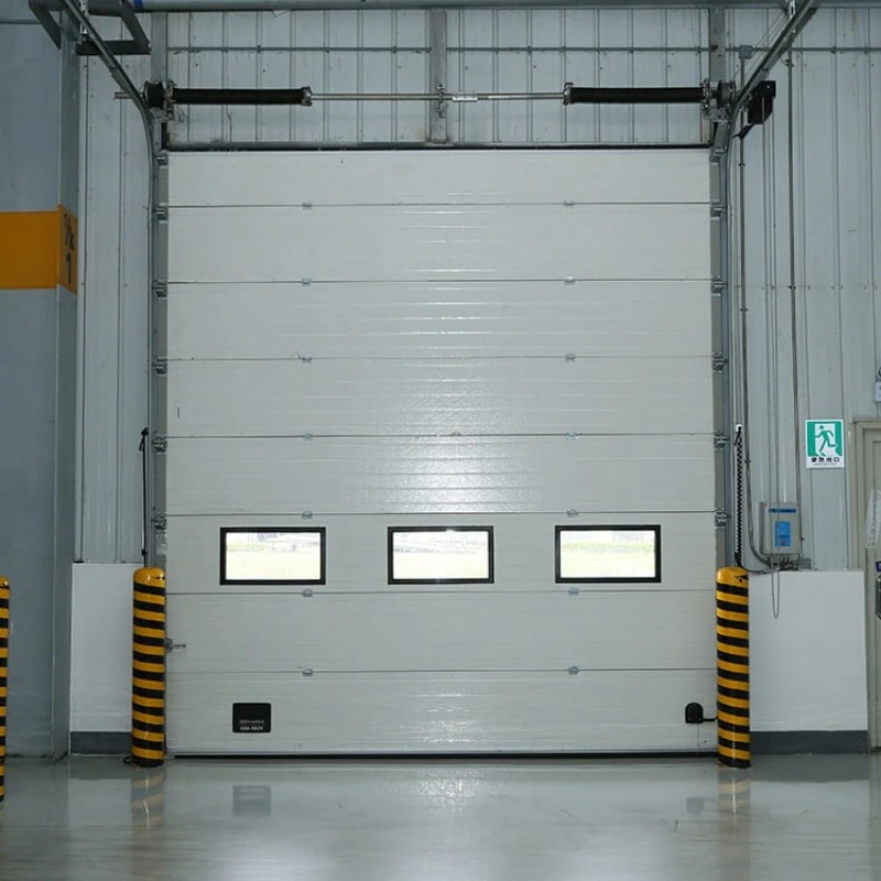 Sectional Overhead Roll Up Shutter Door Automatic Anti-Sheft Security Gates Open Close Electric Control Workshop Entrance