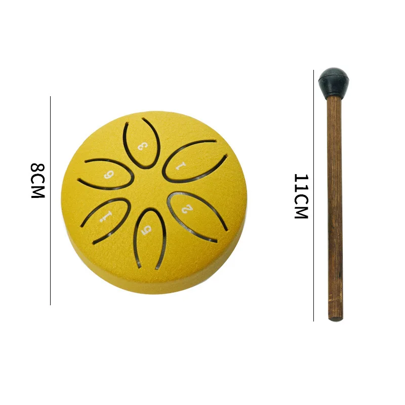 Metal Ethereal Drum Free Accessories 3-inch 6-tone Mini Children's Musical Instrument Gifts Portable Ethereal Drum