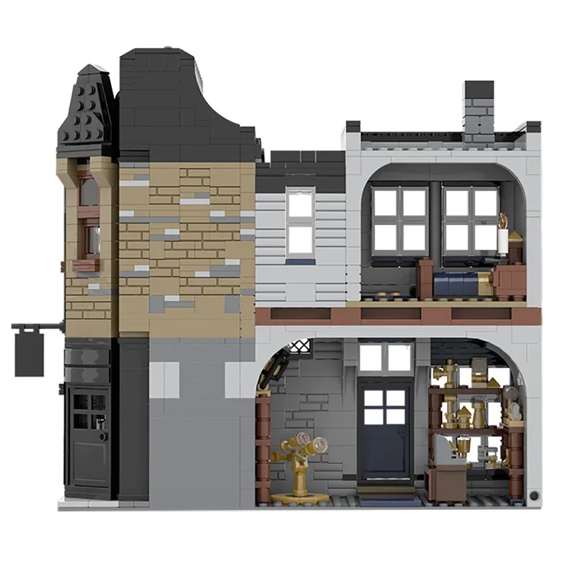 Kit de Blocos de Construção para Crianças, Magic Cauldron Bar, Street Scene, Building Model, Wizarding Equipment, Diagonal Kit, Puzzle Toys, Gift, MOC-55035