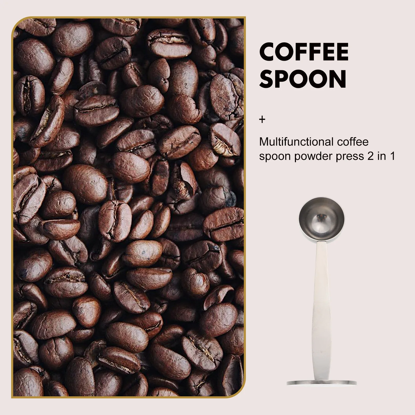 

Reusable Coffee Spoon Tamper Stainless Steel Double Headed Easy Clean Storage Multipurpose Household Coffeeware Kitchen Bar