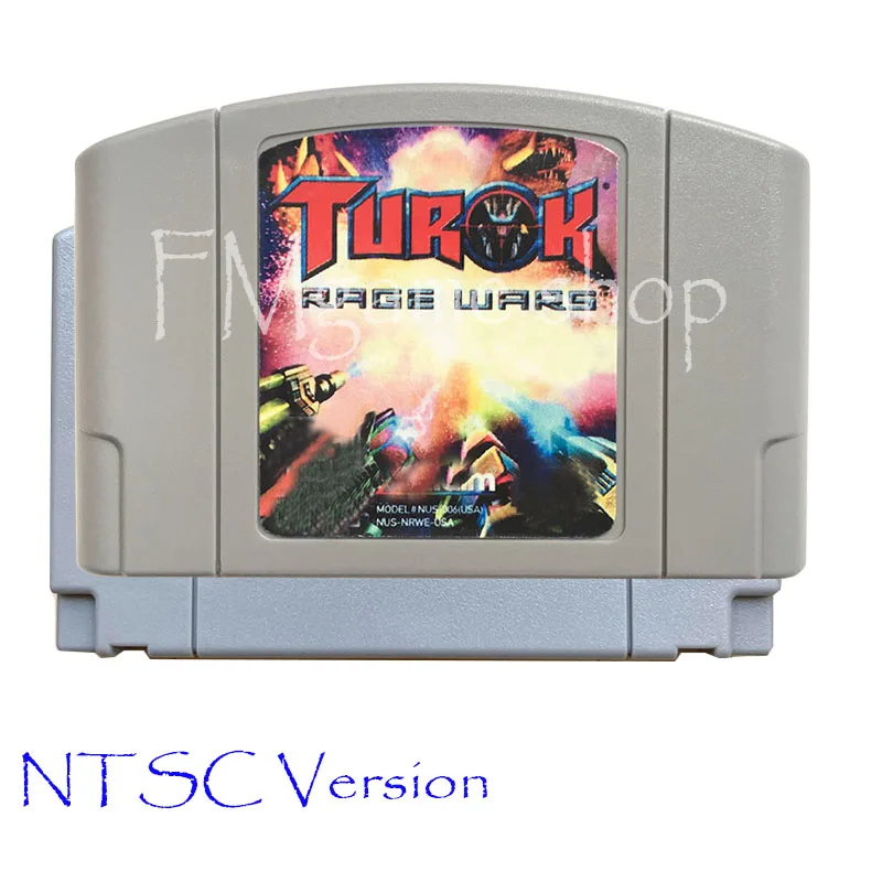 USA Version Turok Rage Wars for 64 Bit Video Game Console Cartridge