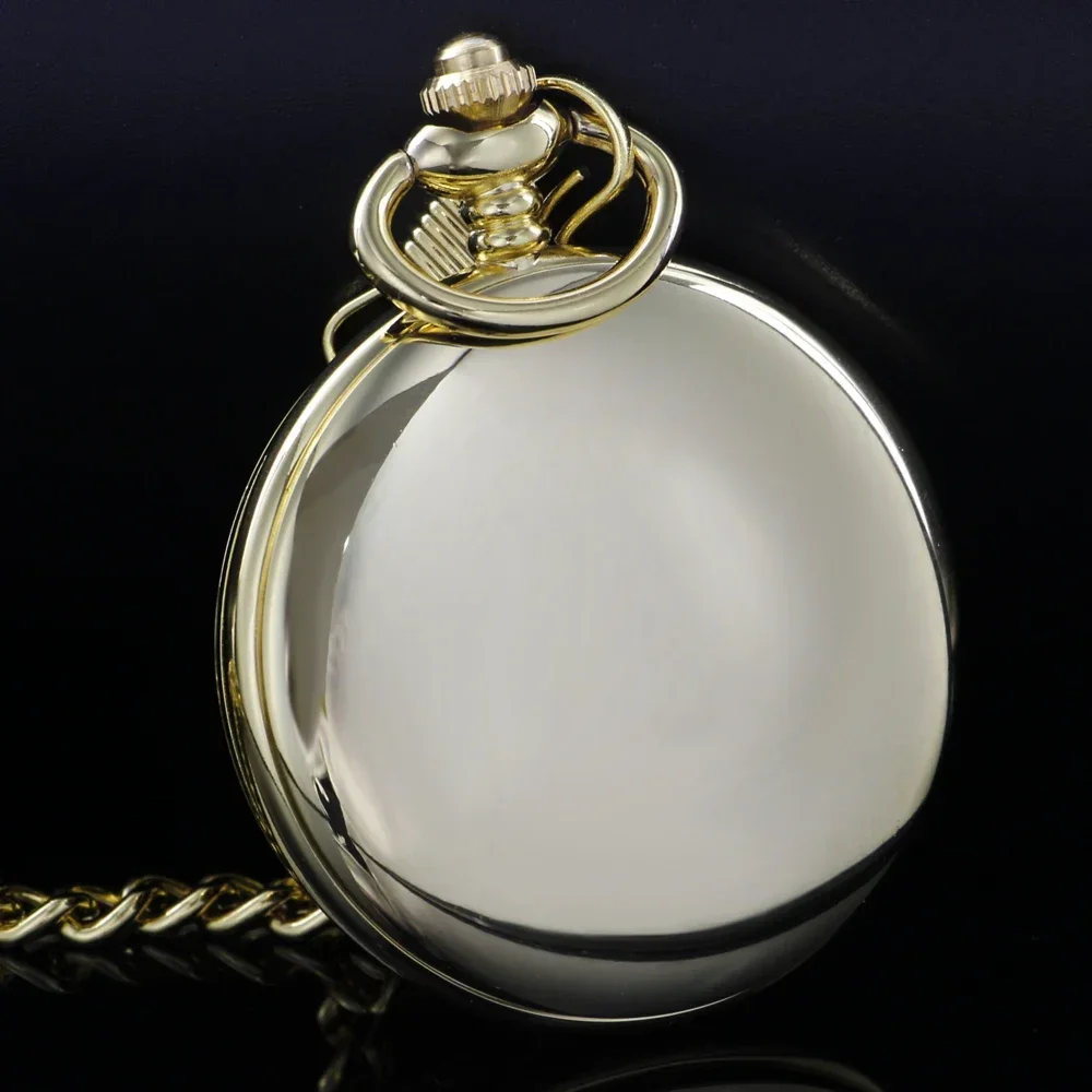 Montre de poche mécanique automatique pour homme, or, cuivre, double chasseurs, pendentif à cadran numérique Roma, cadeau antique, luxe, PJX1673