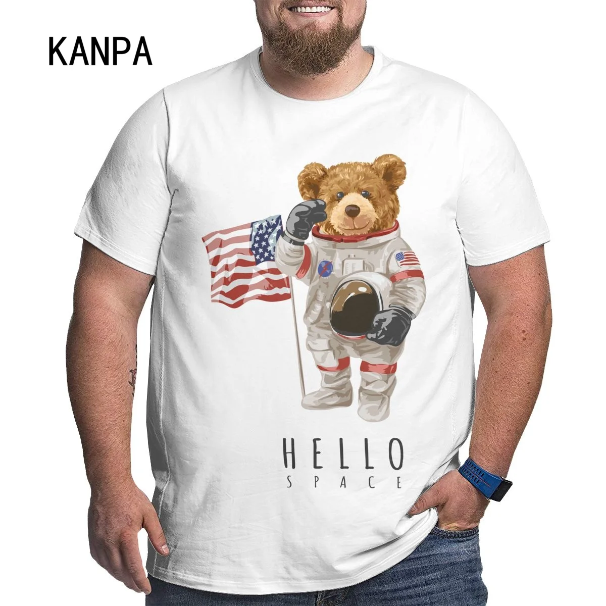 

Wholesale Custom Cotton Men Graphic T-shirts Men's Clothing Shirt Fashion Streetwear Cheap Oversized Bear Print Cartoon T Shirt