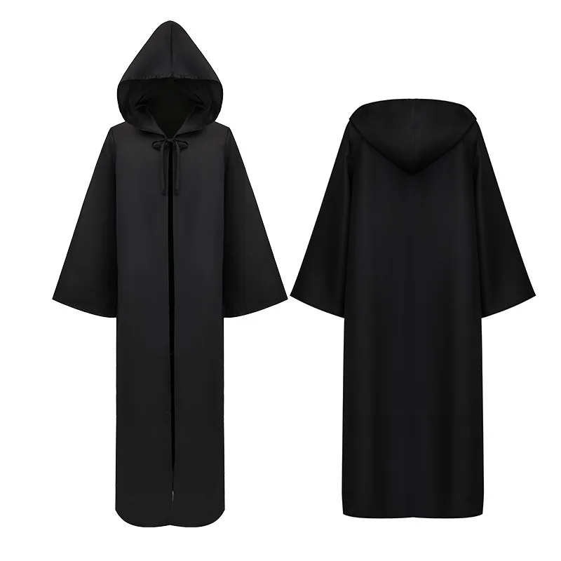 Monge com capuz vestes capa frade medieval renascentista sacerdote adulto cosplay traje halloween feiticeiro manto cosplay traje - Image 4
