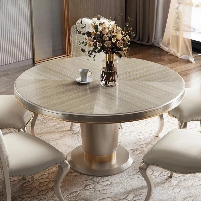 

JA merican Современный круглый бытовой обеденный стол Современный простой итальянский обеденный стол